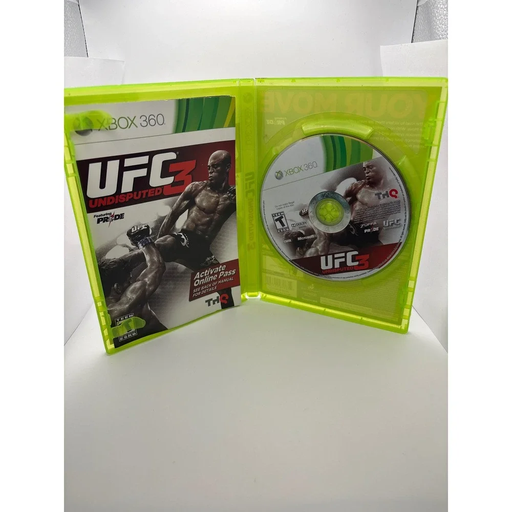 UFC Undisputed 3 Xbox 360 Video Game THQ MMA Fighting PRIDE Mode 2012